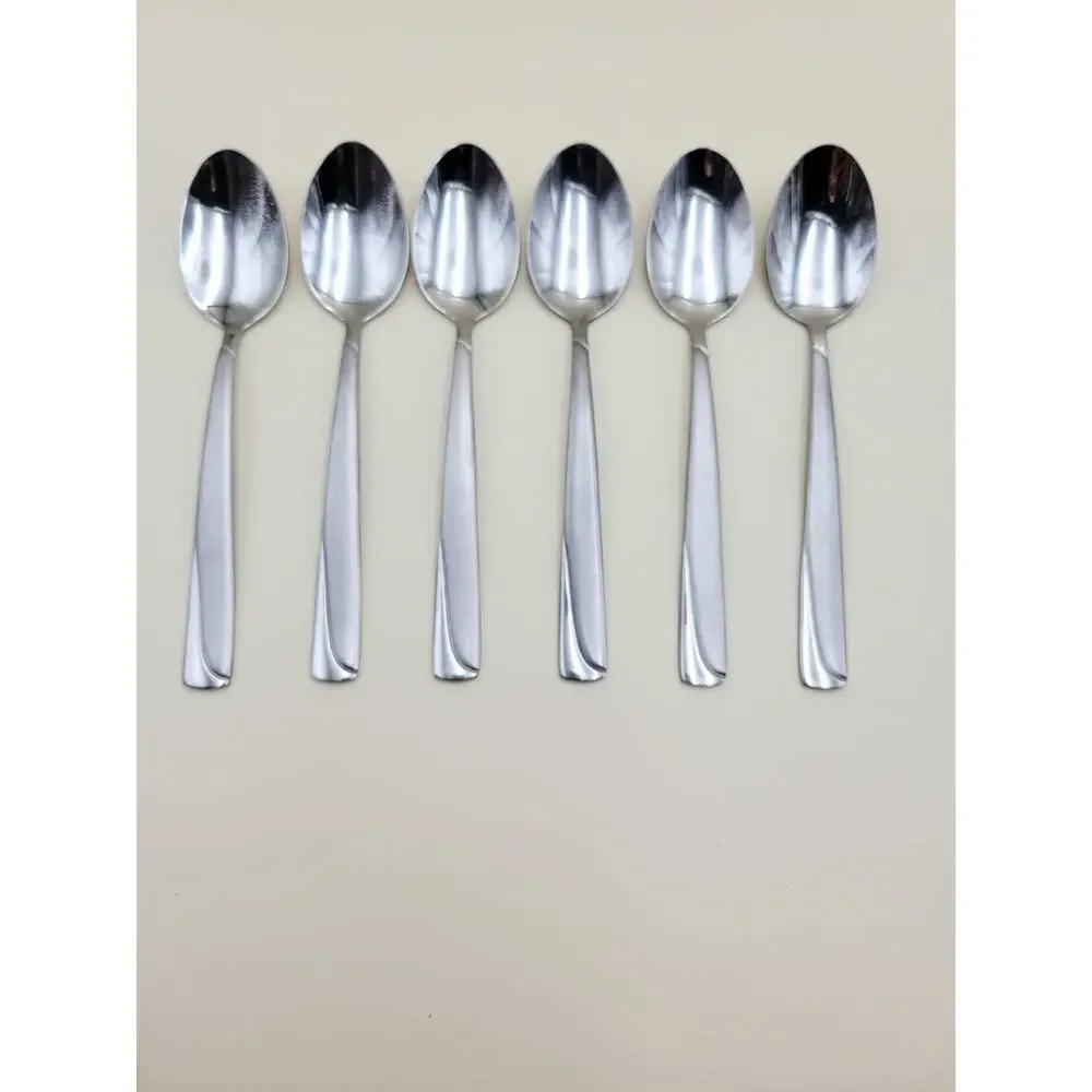 Set of 6 Oneida MADELINE Teaspoon Stainless Steel Flatware Spoon